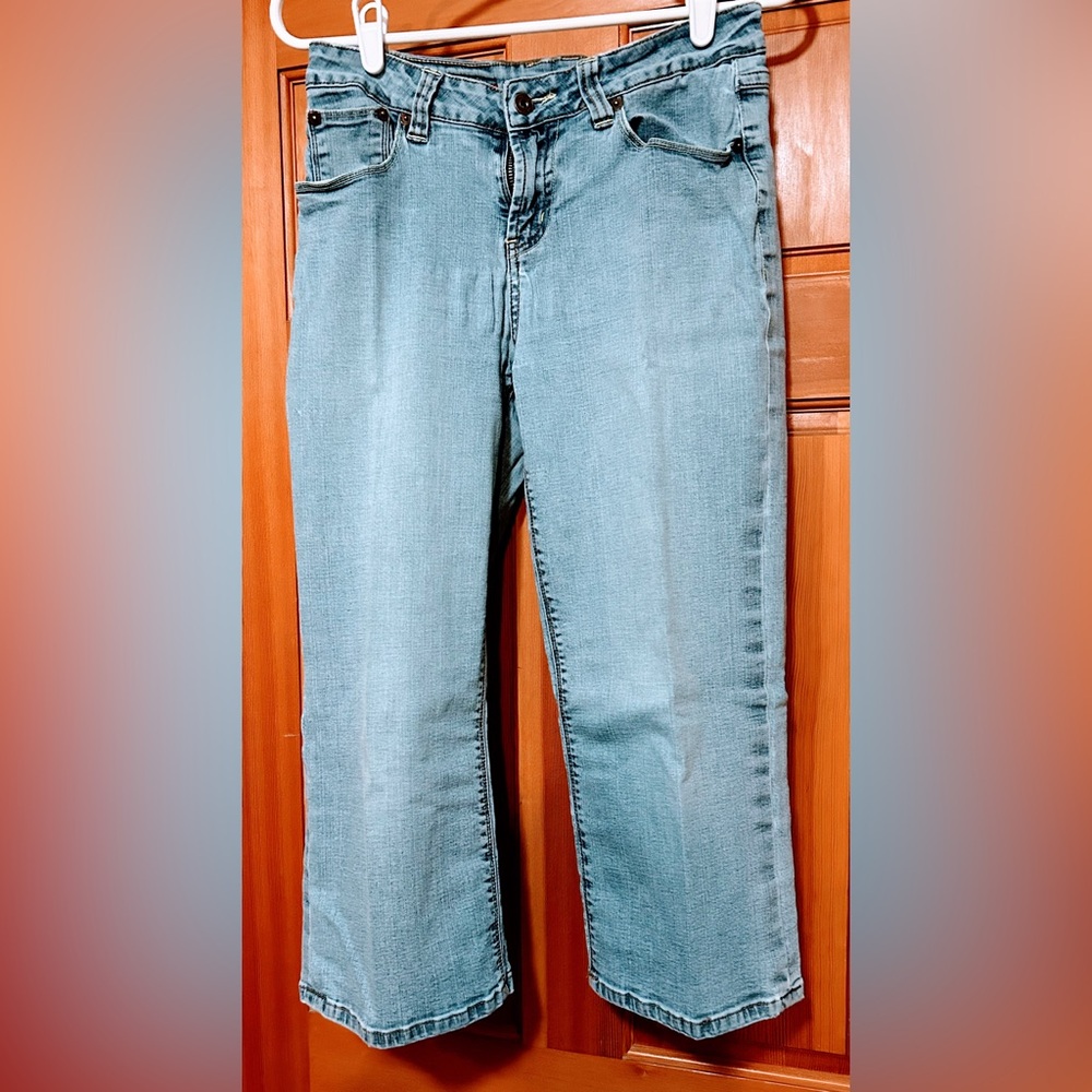Christopher Blue Ankle Cropped Jeans in Blue
